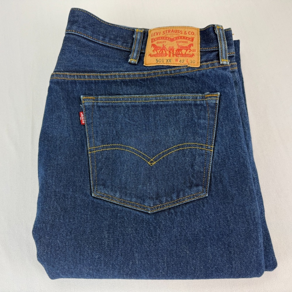 Levi's Mens 501 XX Jeans 42x30 (40x28) Straight Leg Button Fly Classic‎ 5-Pocket
